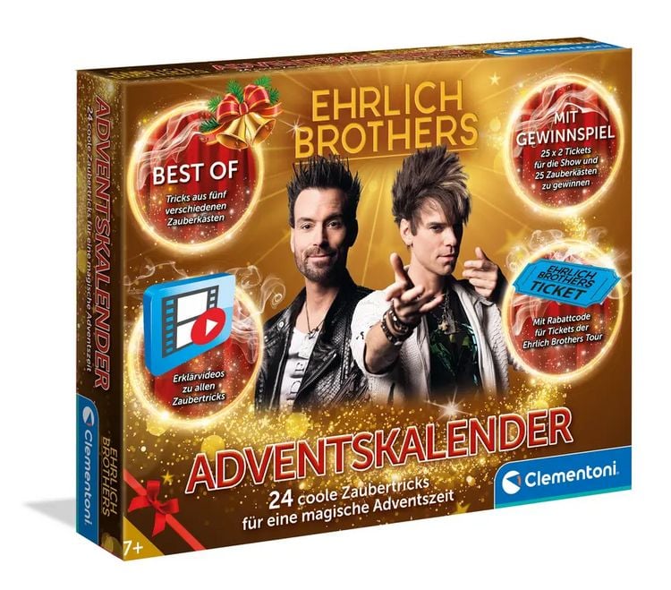 Produktbild: Clementoni Ehrlich Brothers Magie 2024 Detektiv & Zauberk&auml;sten Adventskalender Altersklasse ab 7 Jahre
