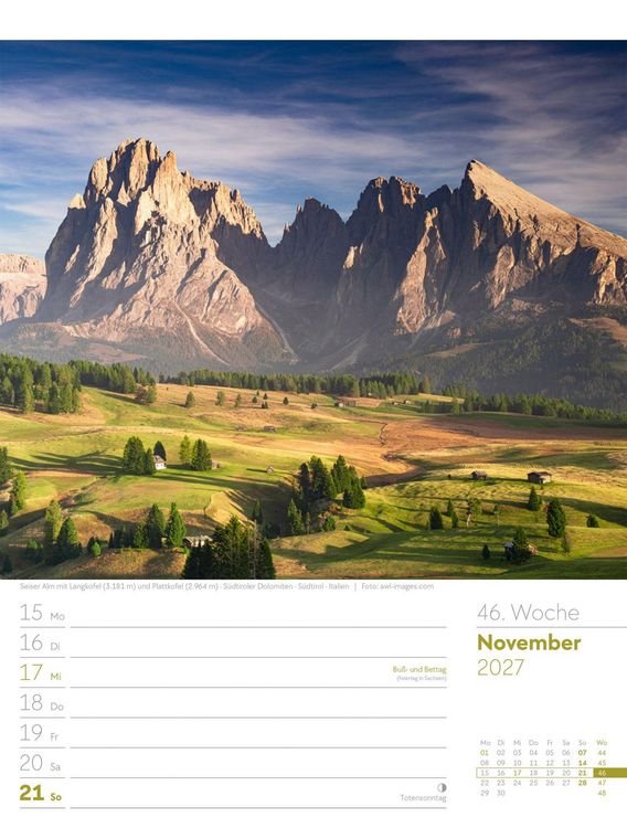 Produktbild: Faszination Alpenwelt Wochenplaner Kalender 2027
