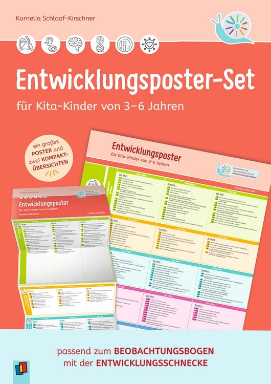 Produktbild: Entwicklungsposter-Set f&uuml;r Kita-Kinder von 3&ndash;6 Jahren