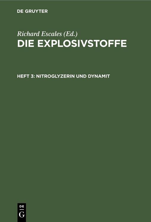 Produktbild: Nitroglyzerin und Dynamit