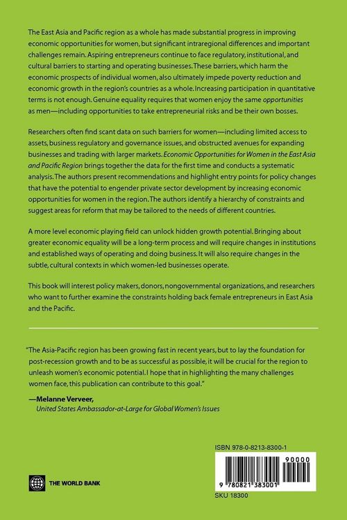 Produktbild: Economic Opportunities for Women in the East Asia and Pacific Region