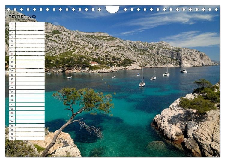 Produktbild: Les Calanques - Criques et fiords de Provence (Calendrier mural 2026 DIN A4 vertical), CALVENDO calendrier mensuel