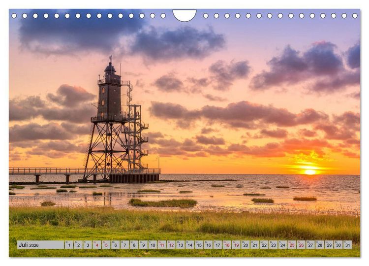 Produktbild: Leuchtt&uuml;rme - W&auml;chter der K&uuml;sten (Wandkalender 2026 DIN A4 quer), CALVENDO Monatskalender