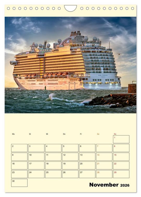 Produktbild: Kreuzfahrtschiffe - die Welt ist dein Ziel (Wandkalender 2026 DIN A4 hoch), CALVENDO Monatskalender