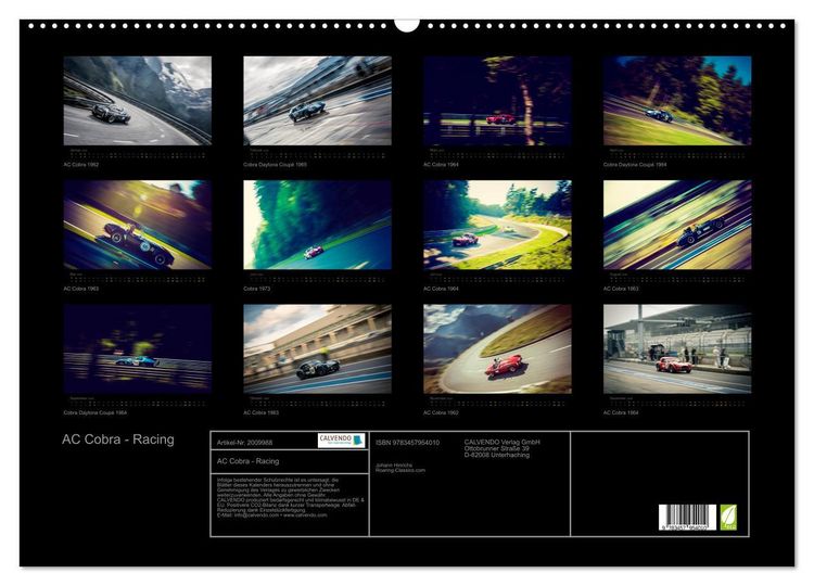 Produktbild: AC Cobra - Racing (Wandkalender 2026 DIN A2 quer), CALVENDO Monatskalender