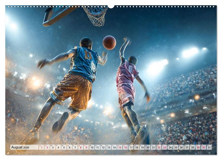 Produktbild: Basketball - Kids in Action (Wandkalender 2026 DIN A2 quer), CALVENDO Monatskalender