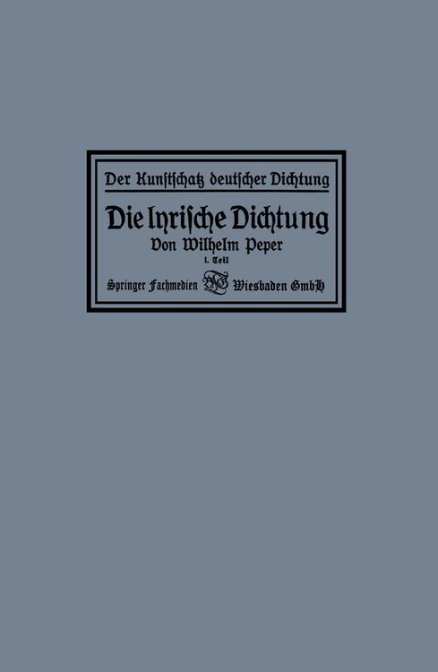 Produktbild: Die lyrische Dichtung