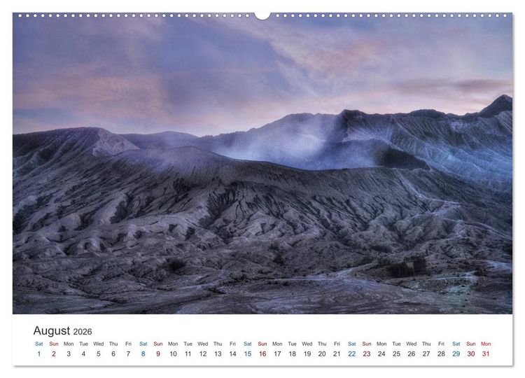 Produktbild: Java, Indonesian Island in the Ring of Fire (High Quality Premium Wall Calendar 2026 DIN A2 landscape),CALVENDO 12 Month Wall Calendar