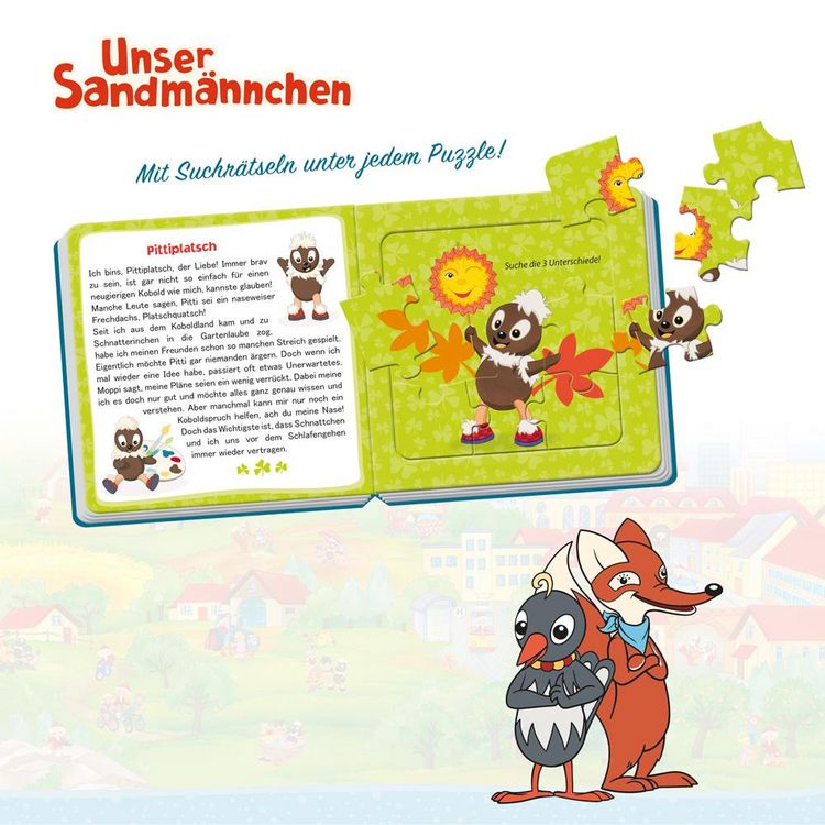 Produktbild: Tr&ouml;tsch Unser Sandm&auml;nnchen Puzzlebuch mit 4 Puzzle Sandmann