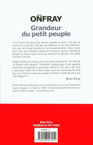 Produktbild: Onfray, M: Grandeur du petit peuple