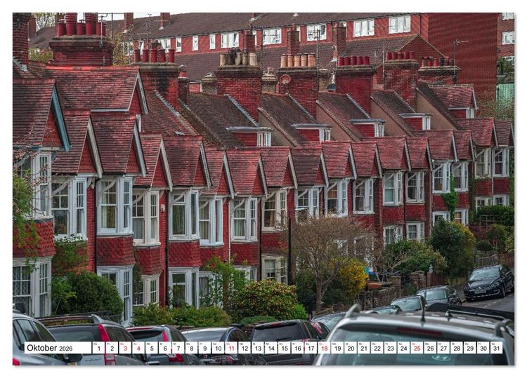 Produktbild: Englands charmante Wohnh&auml;user (Tischkalender 2026 DIN A5 quer), CALVENDO Monatskalender
