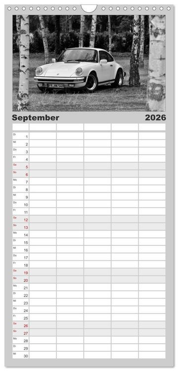 Produktbild: Familienplaner 2026 - Porsche 911 SC mit 5 Spalten (Wandkalender, 21 x 45 cm) CALVENDO
