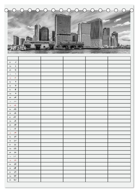 Produktbild: NEW YORK CITY Teamplaner (Tischkalender 2026 DIN A5 hoch), CALVENDO Monatskalender