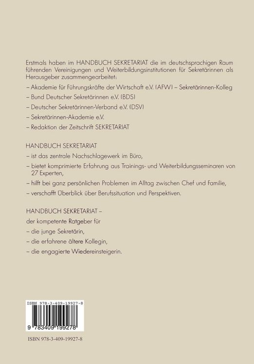 Produktbild: Handbuch Sekretariat