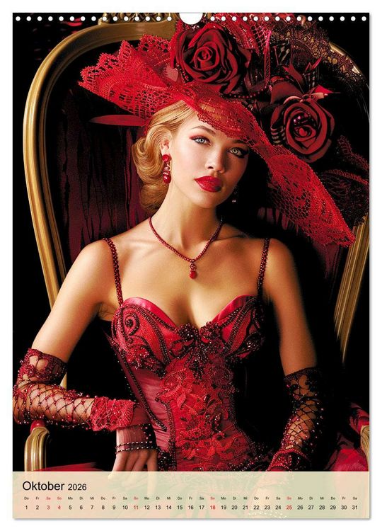 Produktbild: Burlesque. Verf&uuml;hrerische Frauen im Stil der 20er Jahre (Wandkalender 2026 DIN A3 hoch), CALVENDO Monatskalender