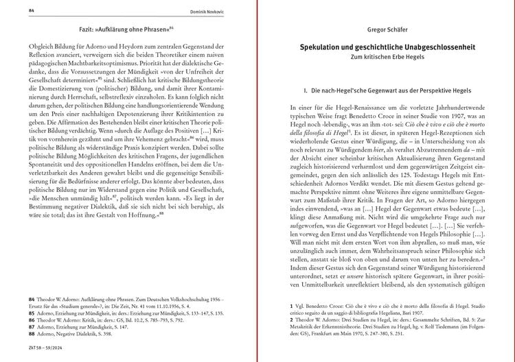 Produktbild: Zeitschrift f&uuml;r kritische Theorie / Heft 58/59 (2024)