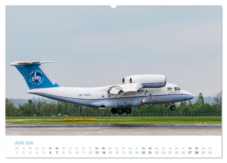 Produktbild: Antonov Airlines, Transportflugzeuge der Superlative (hochwertiger Premium Wandkalender 2026 DIN A2 quer), Kunstdruck in Hochglanz