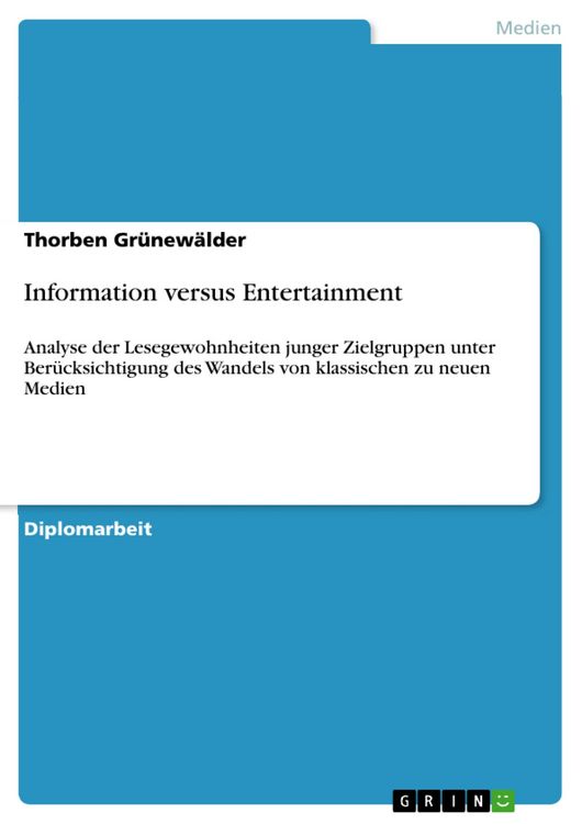Produktbild: Information versus Entertainment