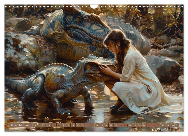 Produktbild: Meine Freunde sind Dinosaurier (Wandkalender 2026 DIN A3 quer), CALVENDO Monatskalender