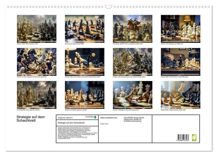 Produktbild: Strategie auf dem Schachbrett (Wandkalender 2027 DIN A2 quer), CALVENDO Monatskalender