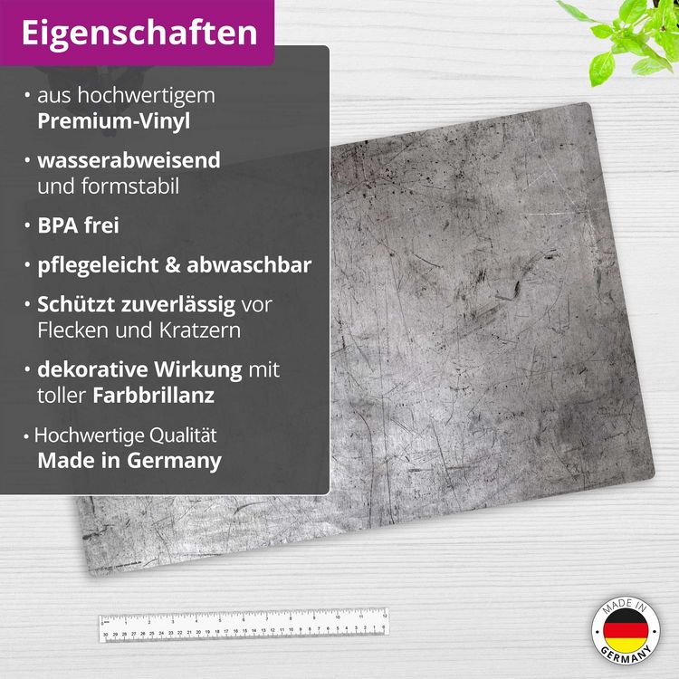 Produktbild: Cover-your-desk Schreibtischunterlage f&uuml;r Kinder Vintage Metallplatte Usedlook, aus hochwertigem Vinyl , 60 x 40 cm