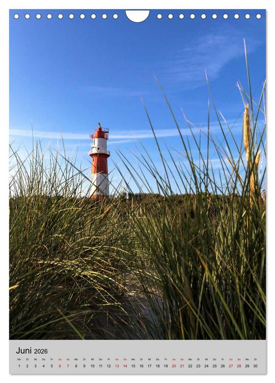 Produktbild: Leuchtt&uuml;rme an der Nordsee (Wandkalender 2026 DIN A4 hoch), CALVENDO Monatskalender