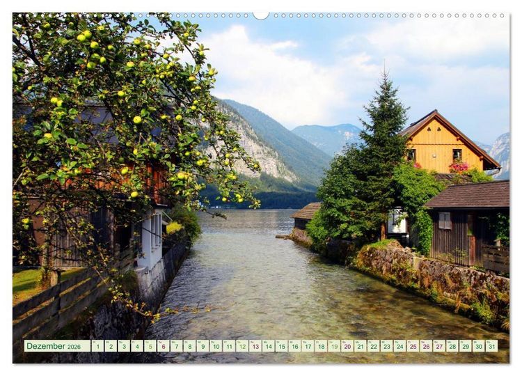 Produktbild: Hallstatt, Marktgemeinde am Hallst&auml;tter See (Wandkalender 2026 DIN A2 quer), CALVENDO Monatskalender