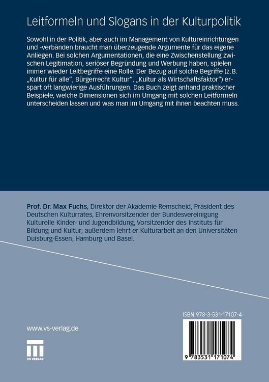 Produktbild: Leitformeln und Slogans in der Kulturpolitik