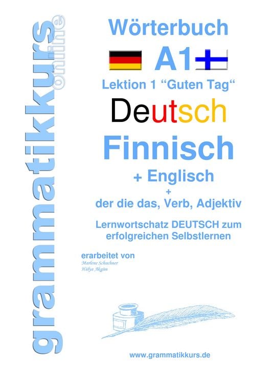 Produktbild: W&ouml;rterbuch Deutsch - Finnisch - Englisch Niveau A1