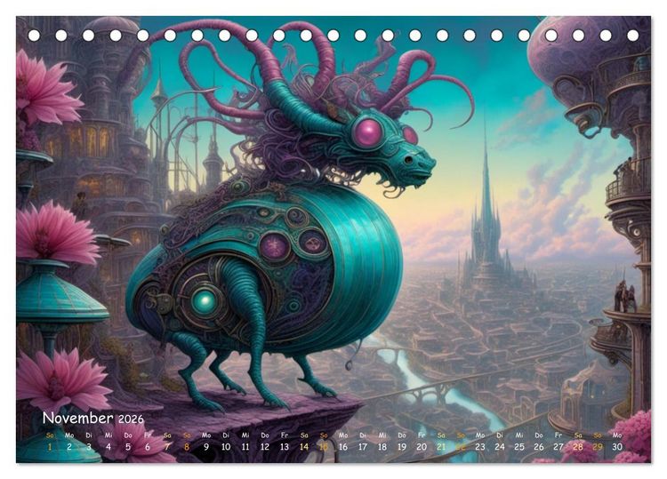 Produktbild: unm&ouml;gliche Traumwelten (Tischkalender 2026 DIN A5 quer), CALVENDO Monatskalender