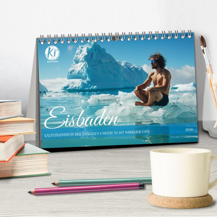 Produktbild: Eisbaden (Tischkalender 2026 DIN A5 quer), CALVENDO Monatskalender