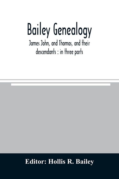 Produktbild: Bailey genealogy