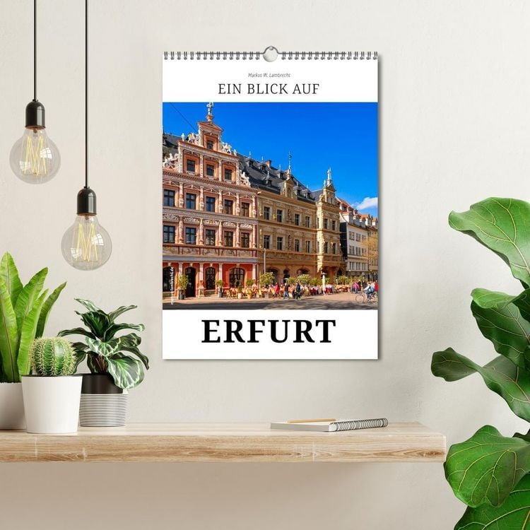 Produktbild: Ein Blick auf Erfurt in Farbe (Wandkalender 2027 DIN A3 hoch), CALVENDO Monatskalender