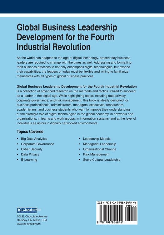 Produktbild: Global Business Leadership Development for the Fourth Industrial Revolution