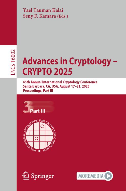 Produktbild: Advances in Cryptology &ndash; CRYPTO 2025