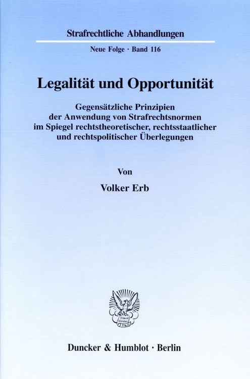 Produktbild: Legalit&auml;t und Opportunit&auml;t.