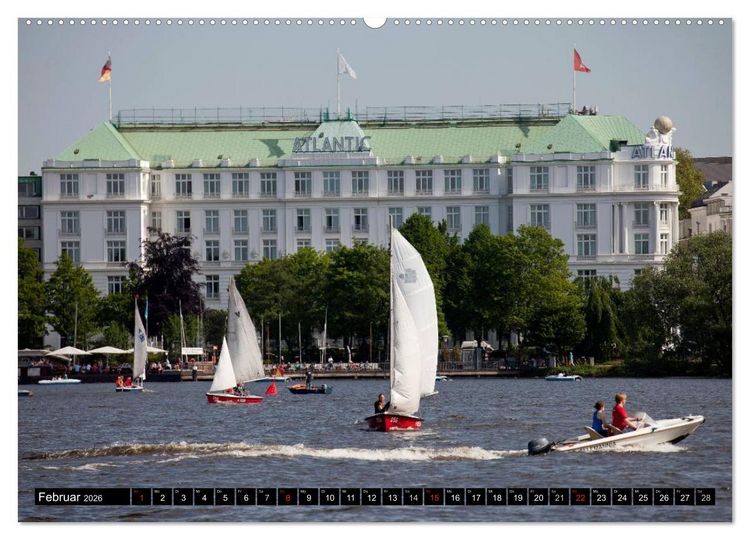 Produktbild: Hansestadt Hamburg (Wandkalender 2026 DIN A2 quer), CALVENDO Monatskalender