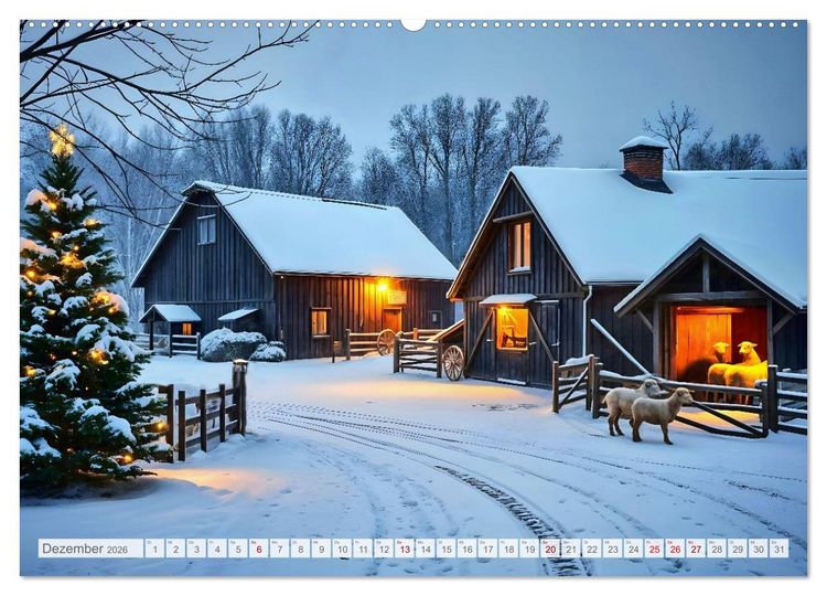 Produktbild: Wo der Tag nach Heu duftet - Zw&ouml;lf stille Monatsmomente im b&auml;uerlichen Rhythmus der Natur (hochwertiger Premium Wandkalender 2026 DIN A2 quer), Kunstdruck in Hochglanz