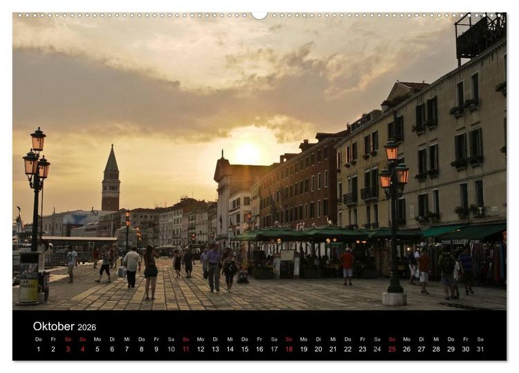 Produktbild: Venedig 2026 (Wandkalender 2026 DIN A2 quer), CALVENDO Monatskalender