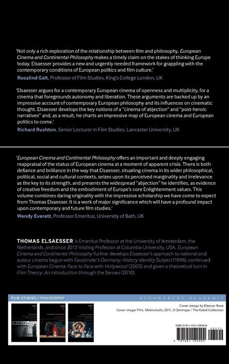 Produktbild: European Cinema and Continental Philosophy
