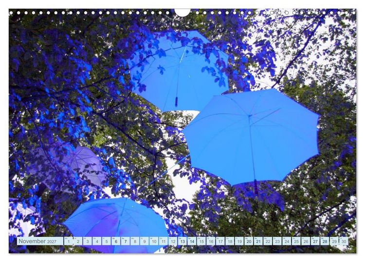 Produktbild: Schirme. Lichtinstallation Idee und Ausf&uuml;hrung des K&uuml;nstler Thomas Mogendorf (Wandkalender 2027 DIN A3 quer), CALVENDO Monatskalender