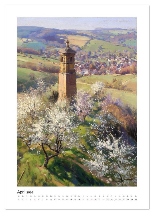 Produktbild: Turm-Romantik (hochwertiger Premium Wandkalender 2026 DIN A2 hoch), Kunstdruck in Hochglanz