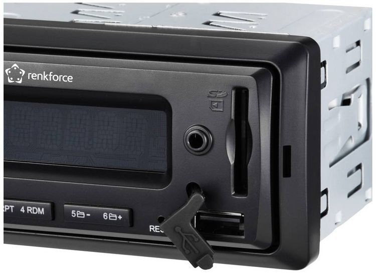 Produktbild: Renkforce RF-ARAR-400 Autoradio inkl. DAB-Antenne, DAB+ Tuner, Bluetooth&reg;-Freisprecheinrichtung
