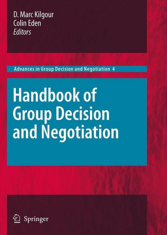 Produktbild: Handbook of Group Decision and Negotiation