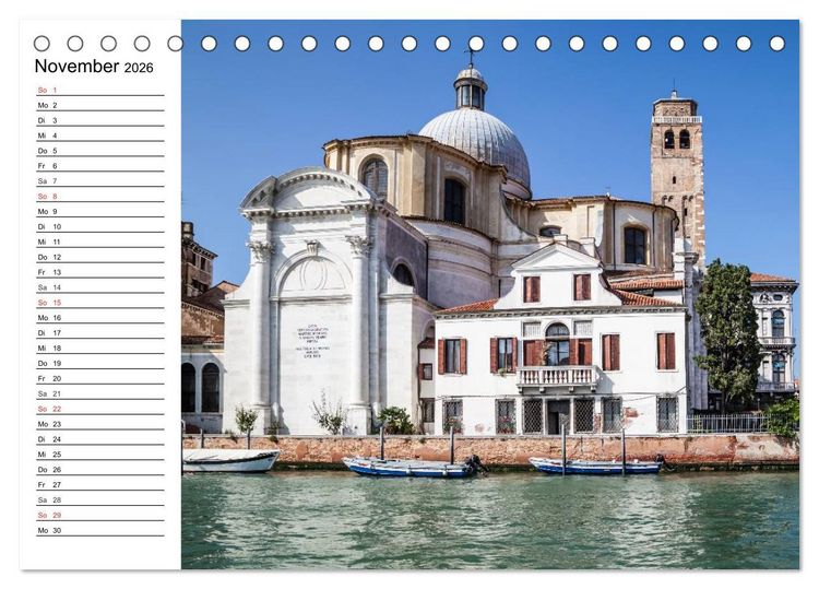 Produktbild: VENEDIG Eine Tour auf dem Canal Grande (Tischkalender 2026 DIN A5 quer), CALVENDO Monatskalender