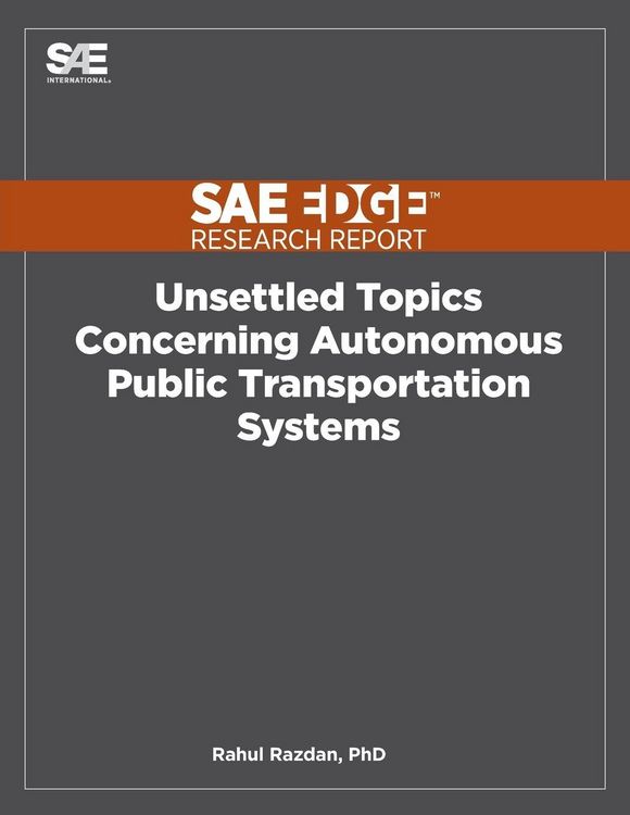 Produktbild: Unsettled Topics Concerning Autonomous Public Transportation Systems