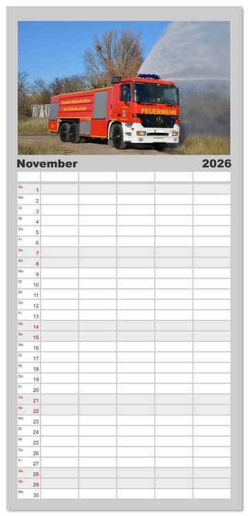 Produktbild: Familienplaner 2026 - Einsatzfahrzeuge aus Sachsen und Sachsen-Anhalt mit 5 Spalten (Wandkalender, 21 x 45 cm) CALVENDO
