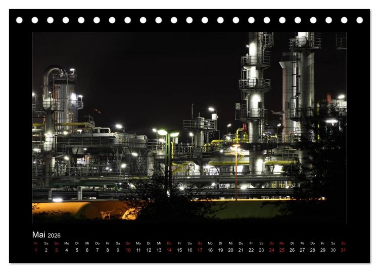 Produktbild: Extraschicht im Ruhrgebiet - Nachts ist es nicht dunkel! (Tischkalender 2026 DIN A5 quer), CALVENDO Monatskalender
