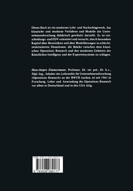 Produktbild: Methoden und Modelle des Operations Research