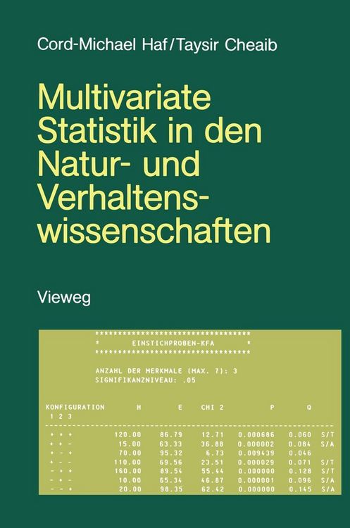 Produktbild: Multivariate Statistik in den Natur- und Verhaltenswissenschaften